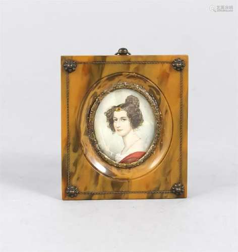 Miniatur, Portrait einer Dame, 1. H. 20. Jh., Öl