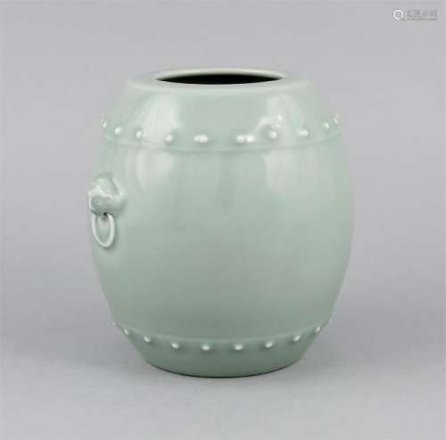 Tonnenförmige Vase, China, mit Qianlong