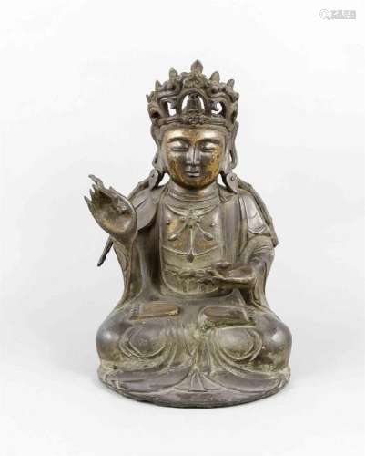 Großer Buddha im Ming-Stil, wohl China, 19./20.
