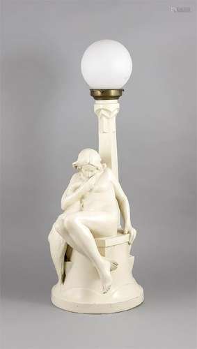 Tischlampe ''Leda und Schwan'' im Art-déco-Stil,