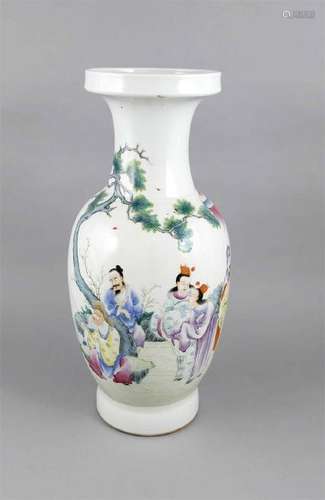 Bodenvase, China, Republik-Zeit, Balusterform mit