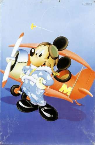 Paar Metallblechschilder Werbeschilder Mickey und Mini