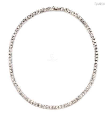 A Platinum and Diamond Riviere Necklace, Micheletto,