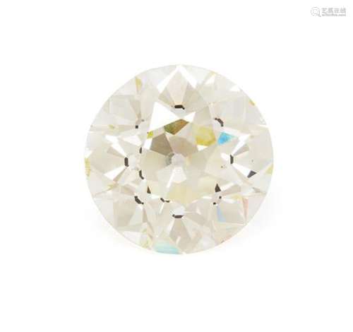 * A 6.34 Carat Old European Cut Diamond,