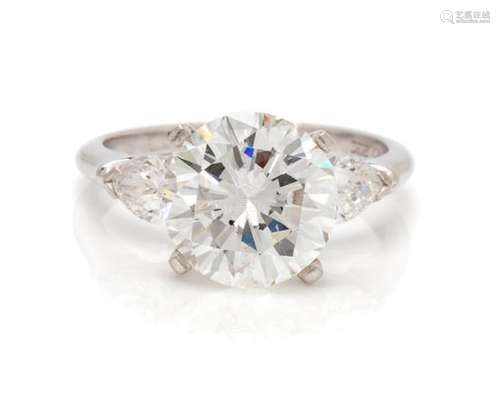 A Platinum and Diamond Ring, 3.40 dwts.