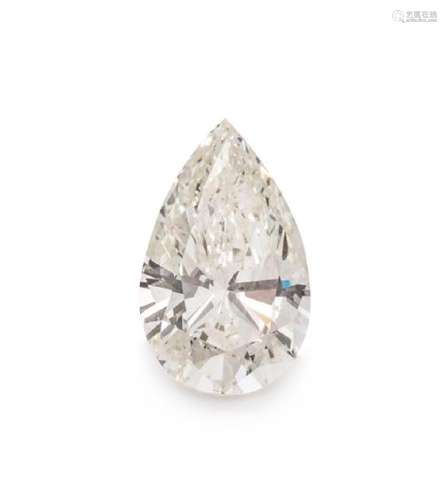 A 3.12 Carat Pear Shape Diamond,