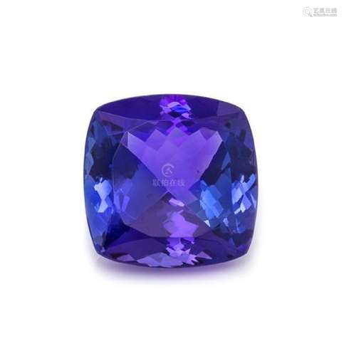 A 6.24 Carat Cushion Shape Mixed Cut Tanzanite,