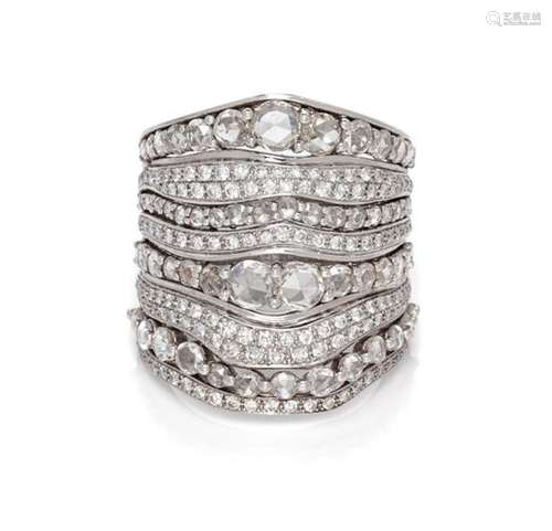 * An 18 Karat White Gold and Diamond Ring, Etho Maria,