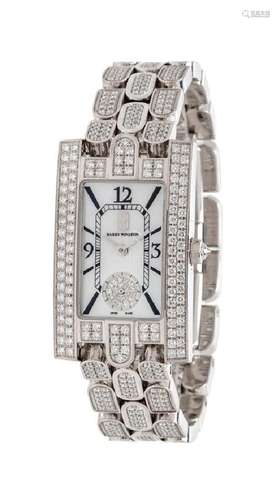 An 18 Karat White Gold and Diamond Ref. 310LQW 'Avenue'