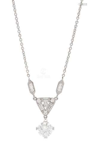 * A Platinum and Diamond Necklace, 5.95 dwts.