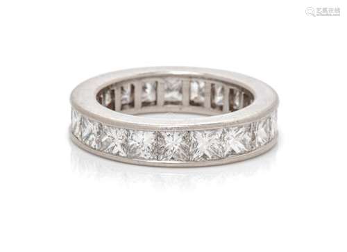 A Platinum and Diamond Eternity Band, 5.00 dwts.