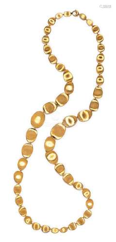 An 18 Karat Yellow Gold Medium Double Wave 'Lunaria'