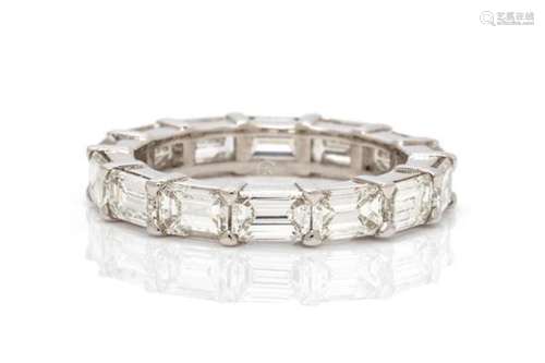 A Platinum and Diamond Eternity Band, 3.40 dwts.