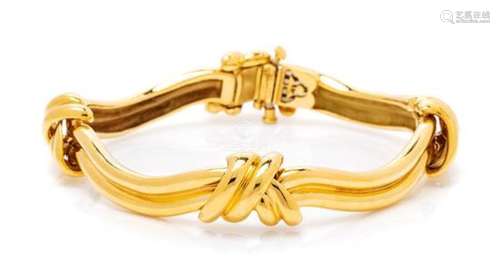 An 18 Karat Yellow Gold 'Knot' Bracelet, Michael