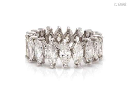 A Platinum and Diamond Eternity Band, 5.40 dwts.