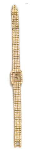 An 18 Karat Yellow Gold and Diamond Wristwatch, Piaget,