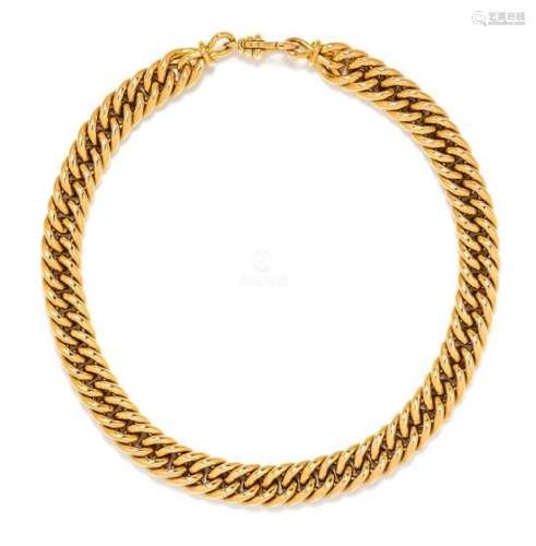 * An 18 Karat Yellow Gold Chain Necklace, Mori &