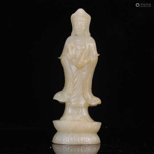 CHINESE JADE STANDING GUANYIN