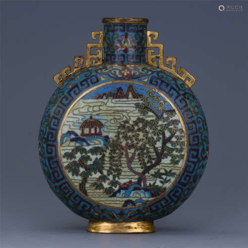 CHINESE CLOISONNE MOONFLASK QING DYNASTY