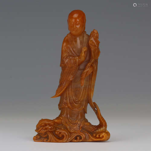 CHINESE SOAPSTONE STANDING LOHAN