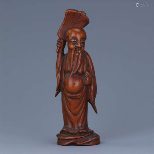 CHINESE BOXWOOD STANDING FIGURE