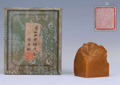 CHINESE TIANHUANG STONE BEAST SEAL