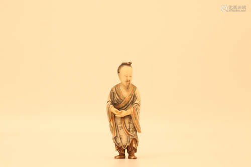 A Chinese Carved Shoushan Figure