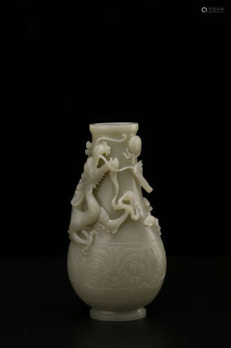 A Chinese Carved Jade Vase