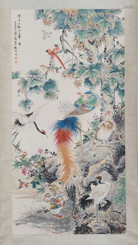 A Chinese Painting On Scroll