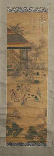 A Chinese Painting On Scroll