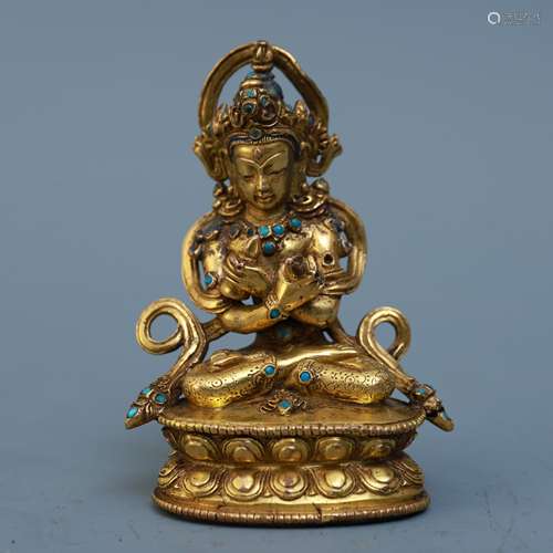 A Chinese Gilt Bronze Buddha