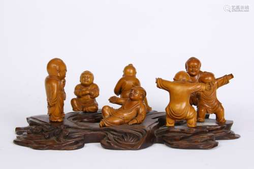 A Set Of Chinese Huangyang Wood Decoration