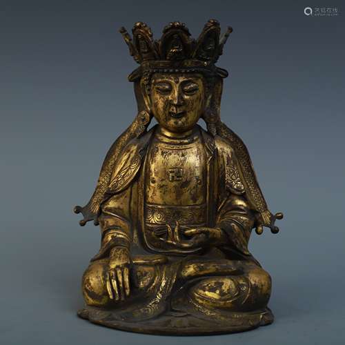 A Chinese Gilt Bronze Buddha