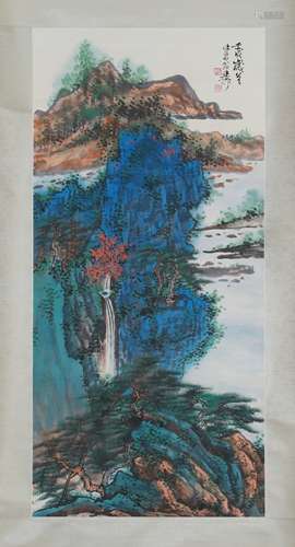 A Chinese Painting On Scroll