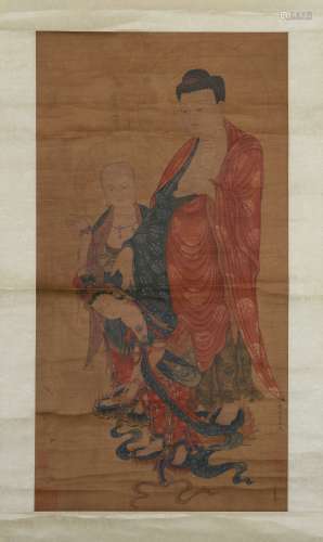 A Chinese Painting On Scroll