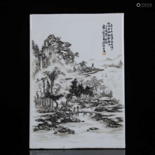 A Chinese Painting Procelain Plaque