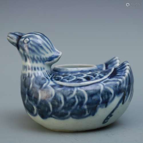 A Chinese Blue And White Porcelain Water Drop