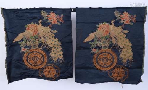 A Pair of Chinese Embroidery