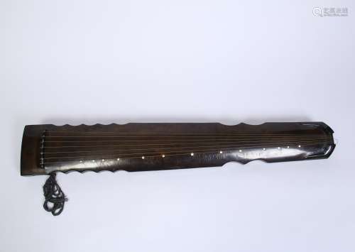 A Chinese Carved Wood Guqin