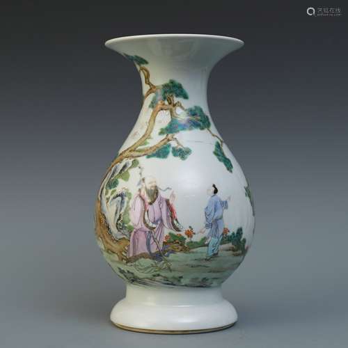 A Chinese Famille-Rose Porcelain Vase