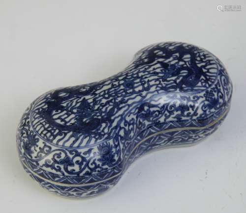 A Chinese Blue And White Porcelain Box