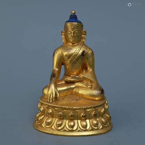 A Chinese Gilt Bronze Buddha