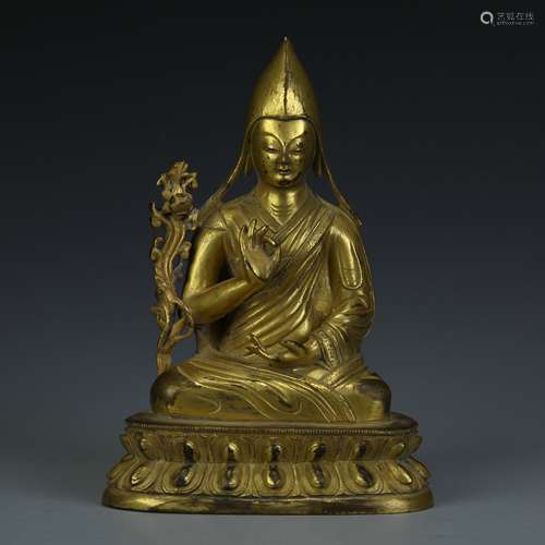 A Chinese Gilt Bronze Buddha