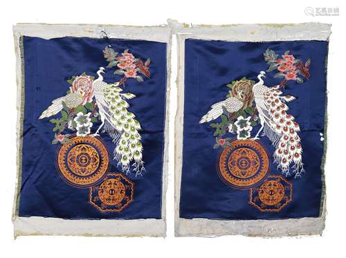 A Pair of Chinese Embroidery