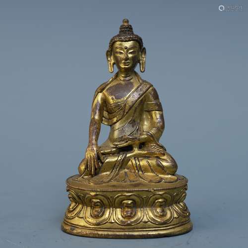 A Chinese Gilt Bronze Buddha