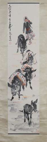 A Chinese Painting On Scroll