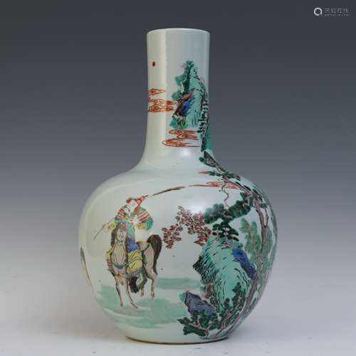 A Chinese Famille-Rose Porcelain Vase