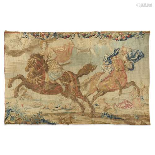 A MORTLAKE TAPESTRY FROM 'THE HORSES' DEPICTING THE DESTRUCTION OF THE CHILDREN OF NIOBE