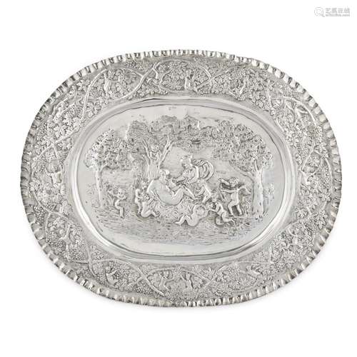 A GERMAN SILVER RENAISSANCE REVIVAL REPOUSSÉ CHARGER