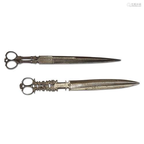 TWO PAIRS OF SPANISH SHEARS